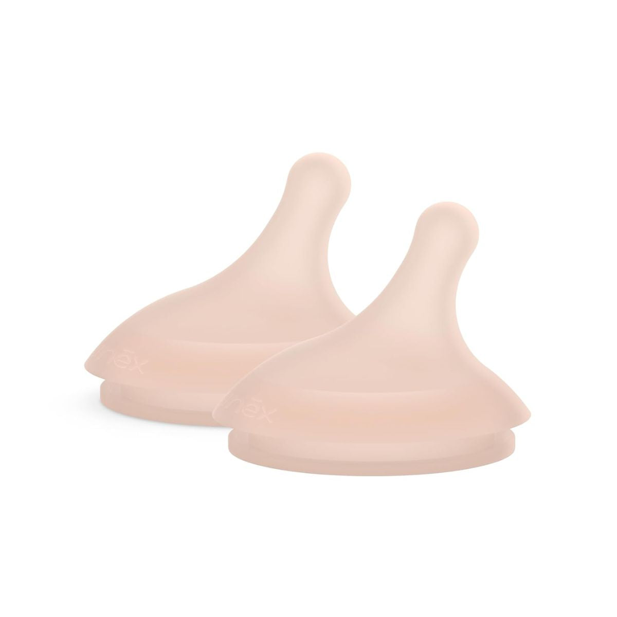 Suavinex Zero.Zero Asymmetrical Silicone Nipple Medium Flow 3M+ 2 Pack - Medium Tone - Supports Mixed Feeding and Comfort